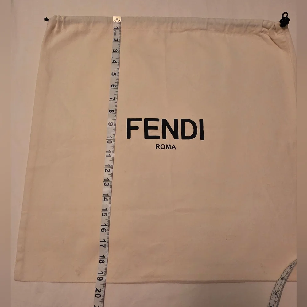 Fendi Roma Large Beige Drawstring Dust Bag – Authentic Storage Bag